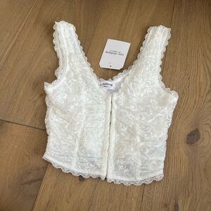 Elegant White Lace Tank Top